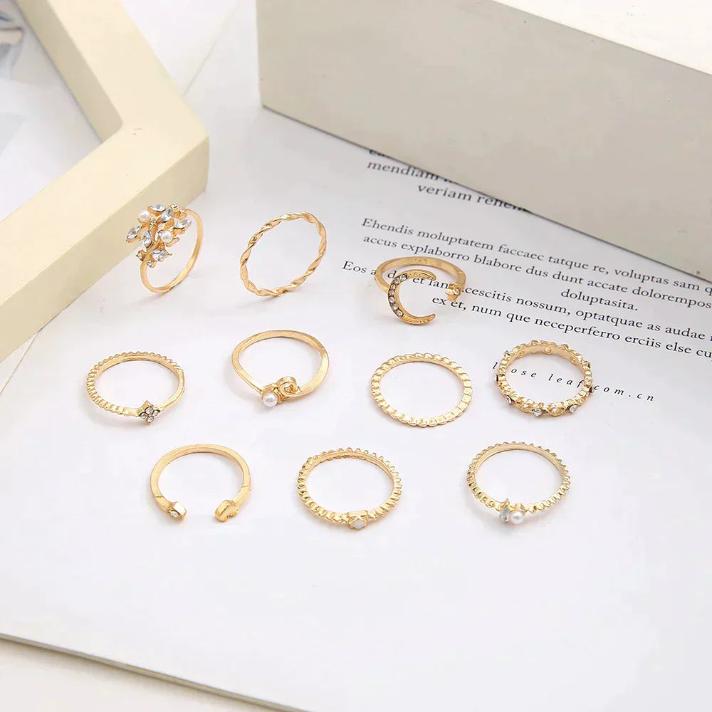 Milly Boho Set of 10 Rings
