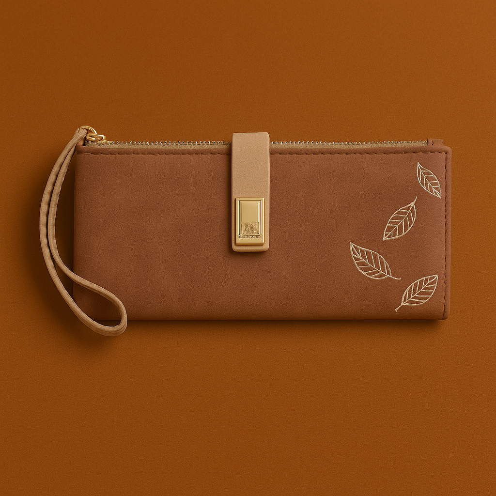 Eunice Retro Leaf Wallet