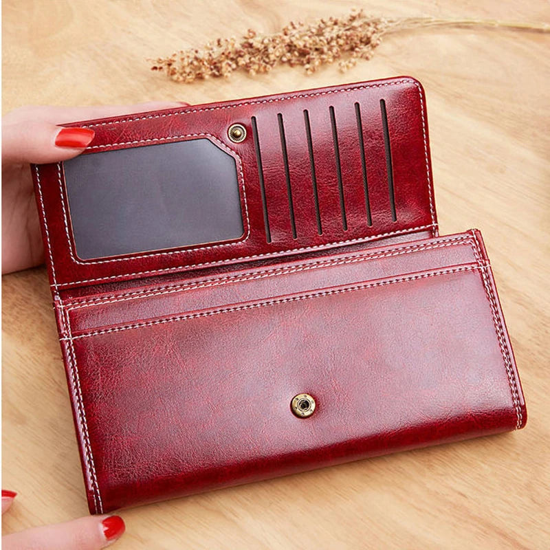 Ethel Luxe Long Leather Wallet
