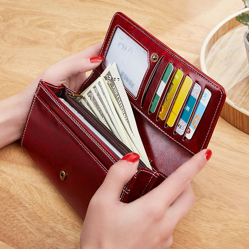 Ethel Luxe Long Leather Wallet