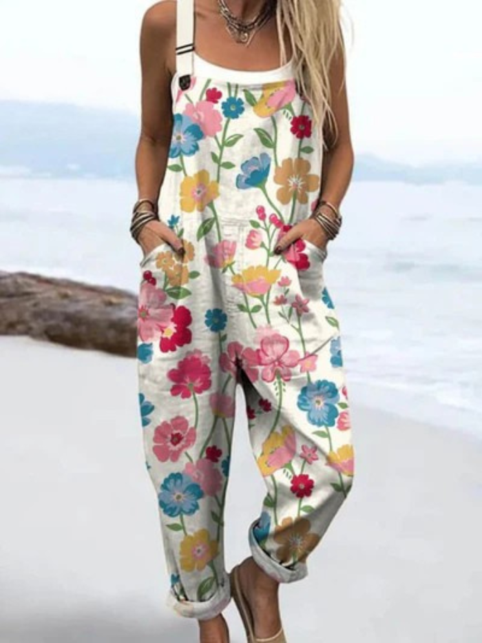 Bee & Bloom Jumpsuit – Embroidered Detail with Gentle Movement