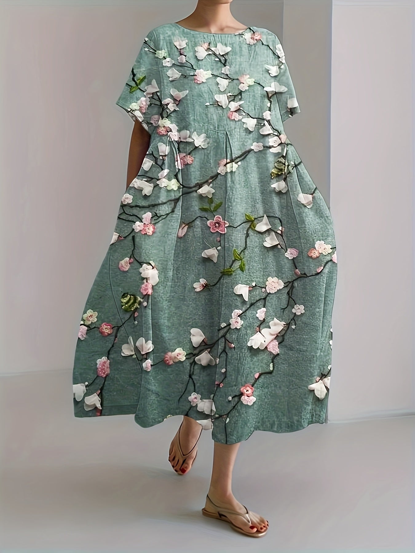 Spring Harmony Dress – Linen Simplicity That Moves with You