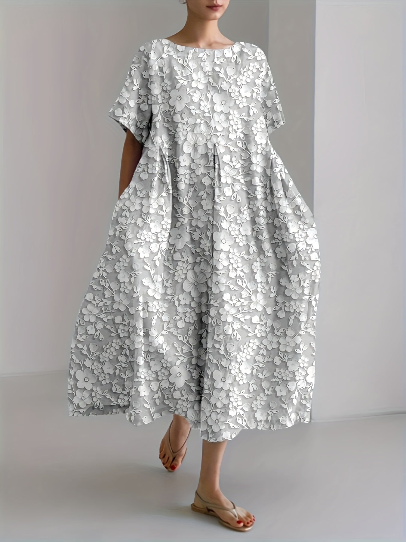 Ivory Bloom Dress – Breezy Confidence in a Neutral Tone