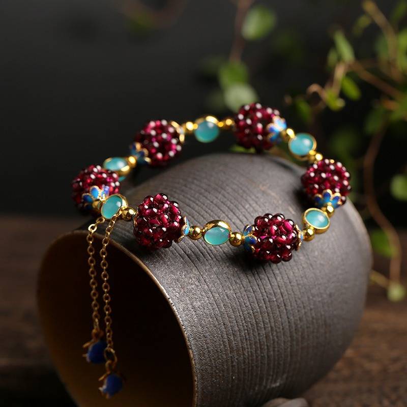 Berry Stone Charm Bracelet