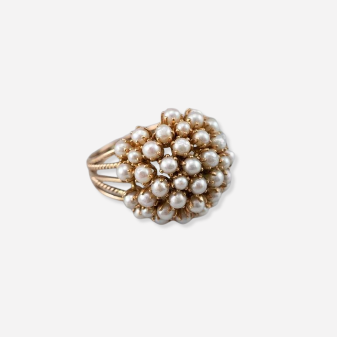 Zola Inlaid Pearl Ring