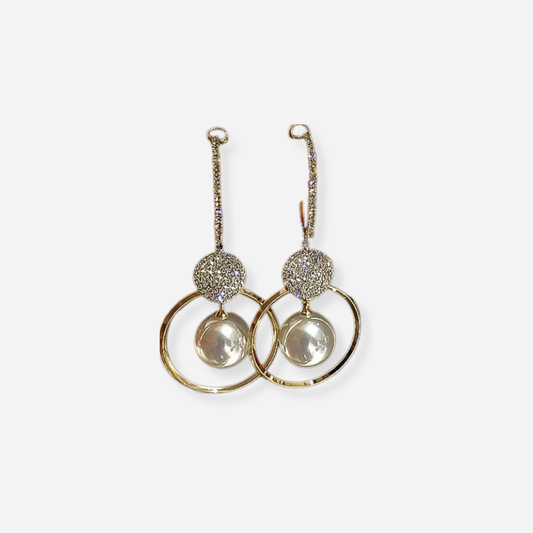 Zerra Luxe Cultured Pearl & Zirconia Earrings