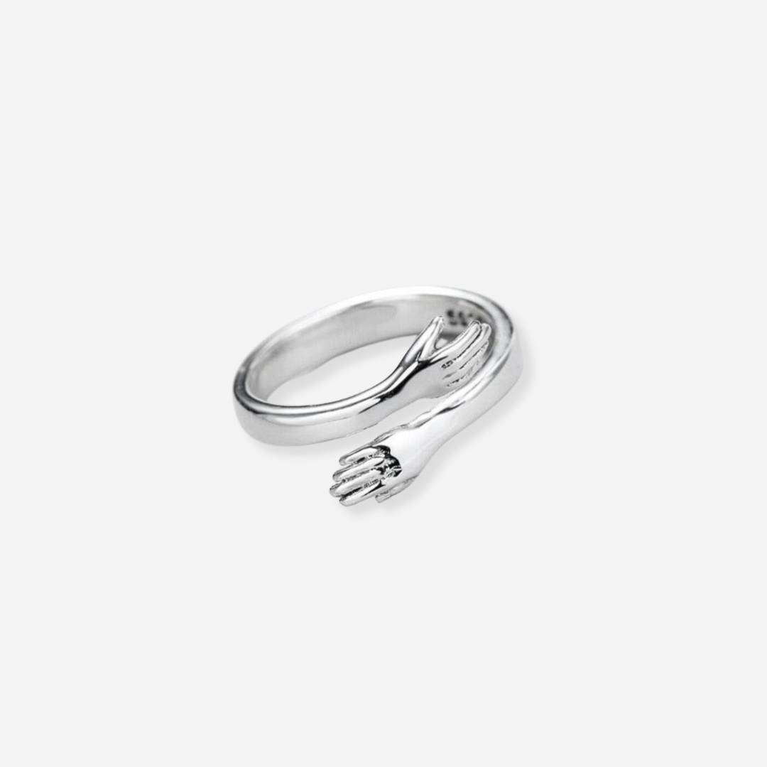 Hannah Adjustable Silver Hug Ring