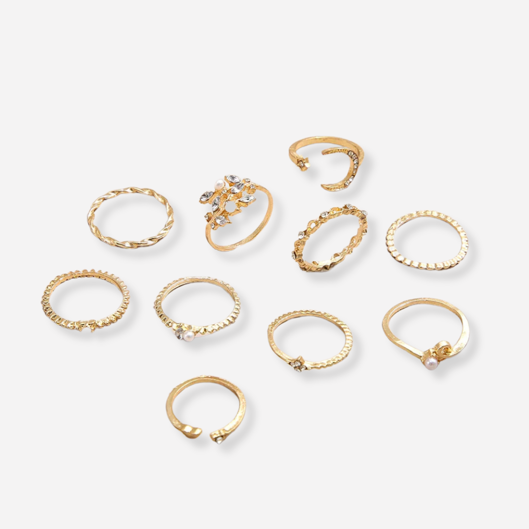 Milly Boho Set of 10 Rings