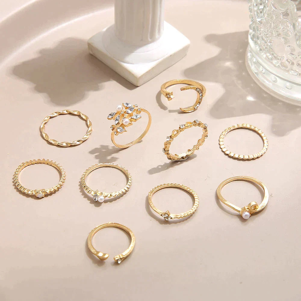 Milly Boho Set of 10 Rings