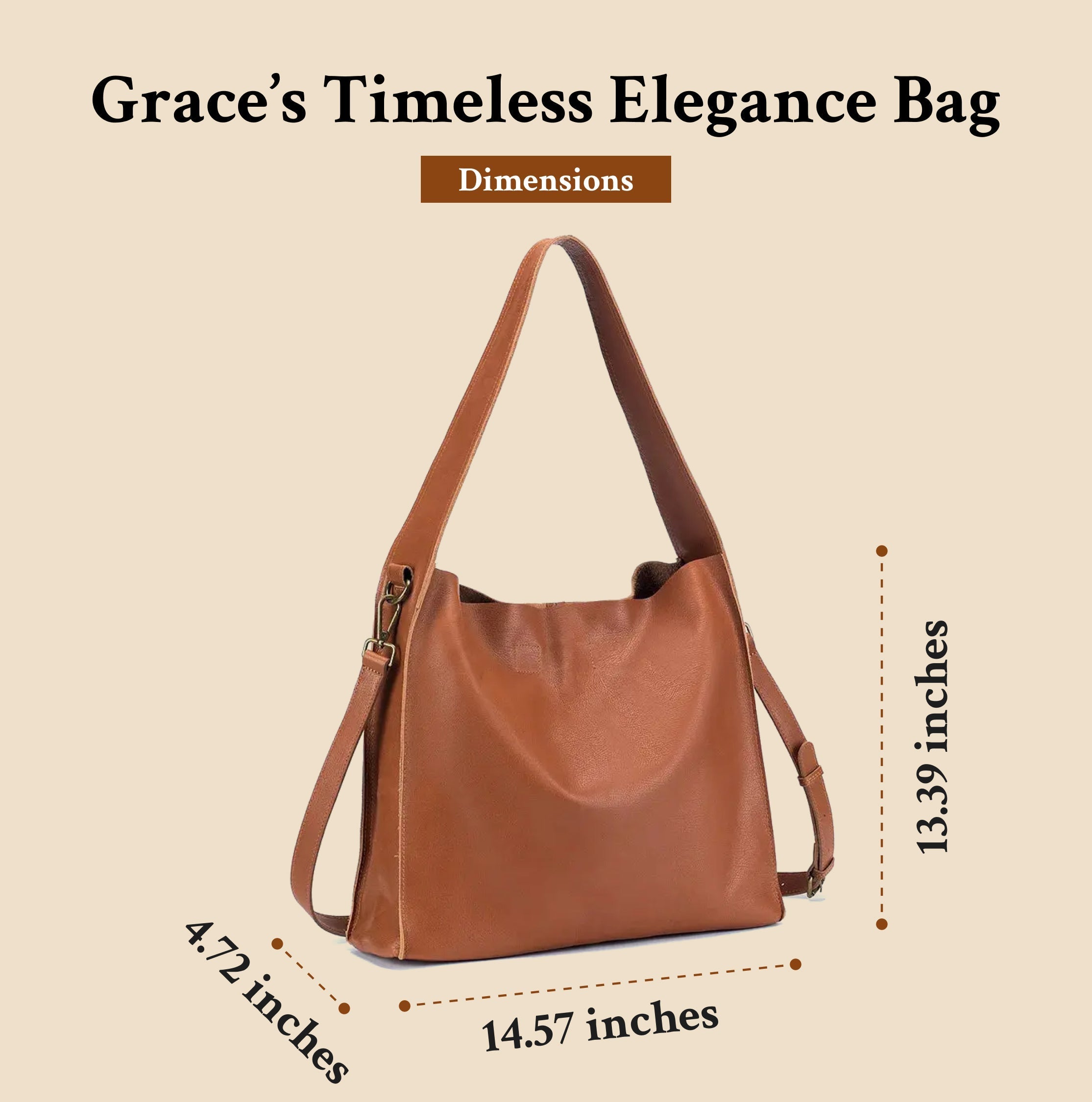 Cowhide Leather Tote Bag
