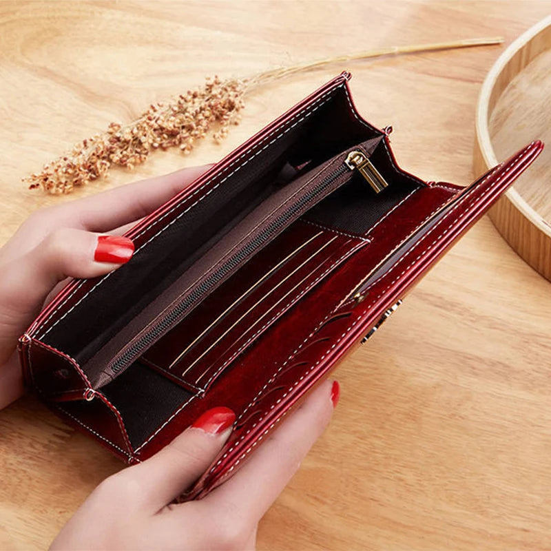 Ethel Luxe Long Leather Wallet