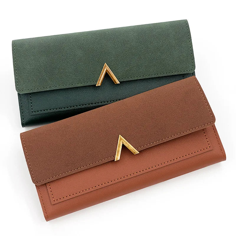 Sylvia V-Shape Buckle Fold Wallet