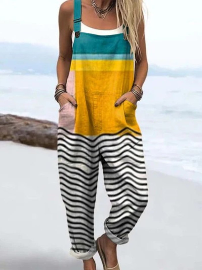 Soft Motion Jumpsuit – Abstract Comfort with Everyday Style