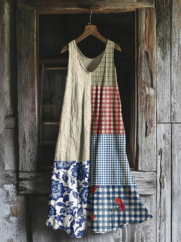 Patchwork Grace™ | Colorblock Easy-Wear Dress