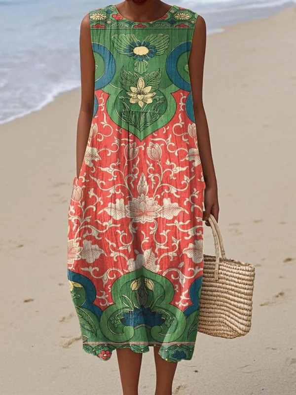 Fresh Flora Wrap Dress – Relaxed Fit with a Gentle Touch