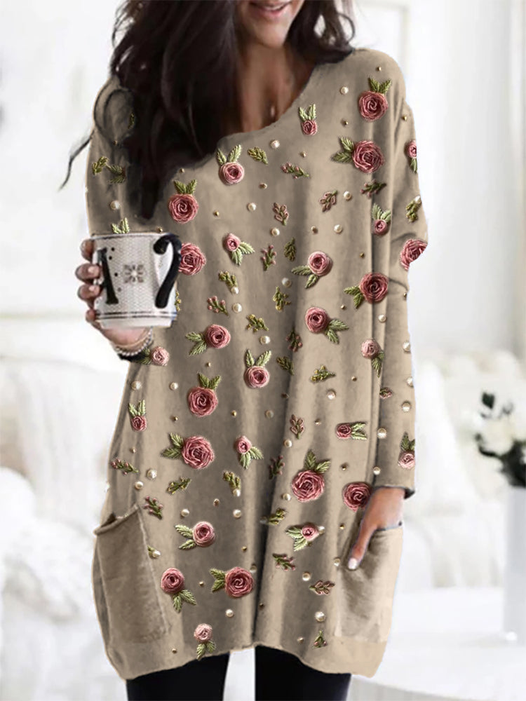 Romiselle - Rose Printed Tunic