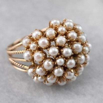 Zola Inlaid Pearl Ring